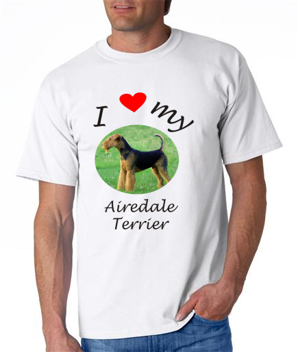 Dogs - Airedale Terrier Picture on a Mens Shirt